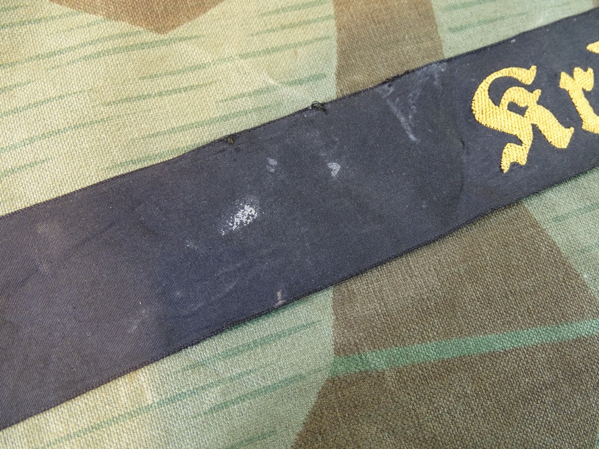 Mützenband Kriegsmarine, Baumwollstickerei