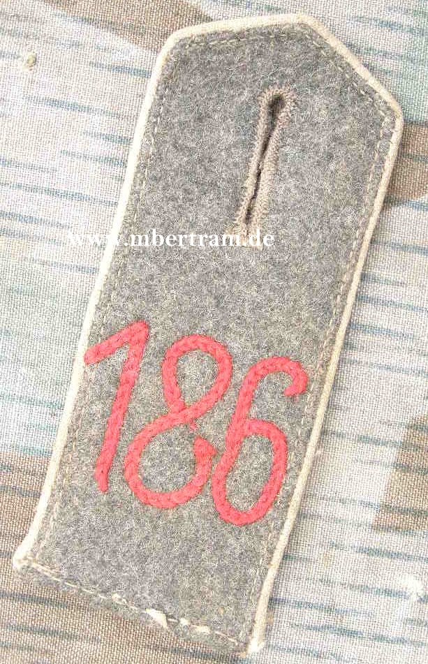 Schulterstück Mannschaften 1. WK, Infanterie Rgt. 186