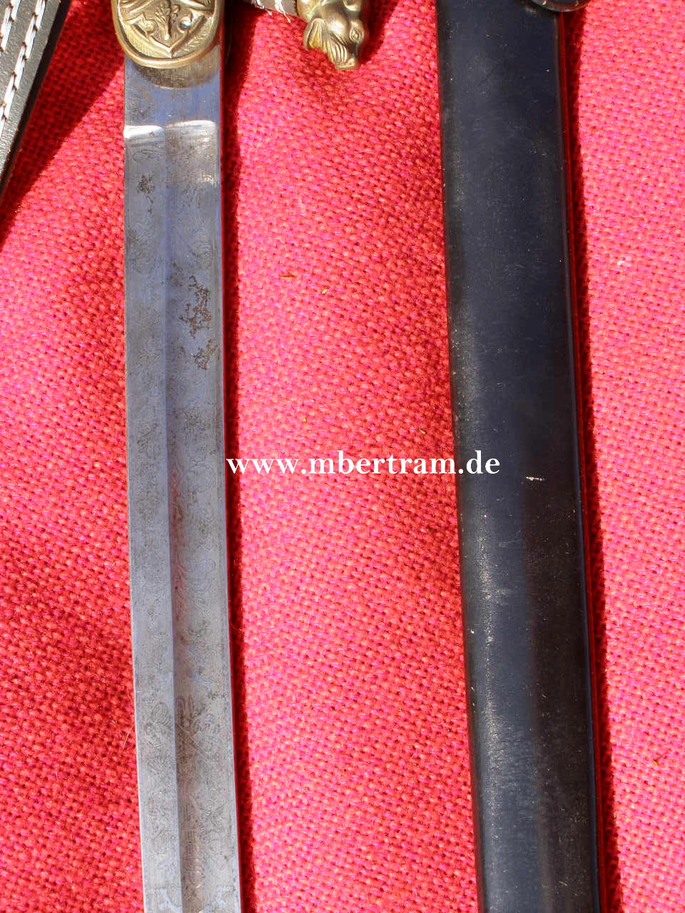 10384-3 Infanterie Offizierssäbel, Löwenkopfgriff, gekreuzte Säbel