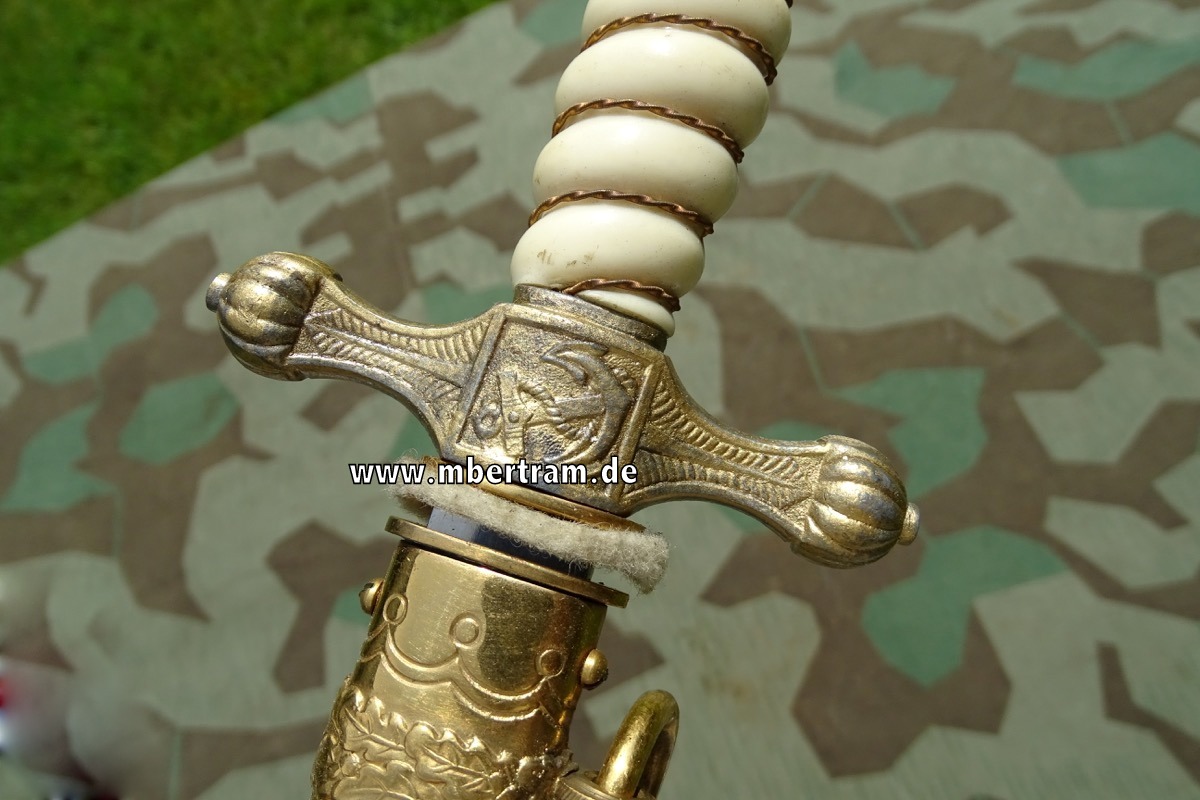 16014-3 Kriegsmarine Offiziersdolch zusammengesetzes Stück aus Original- u. Reproteilen