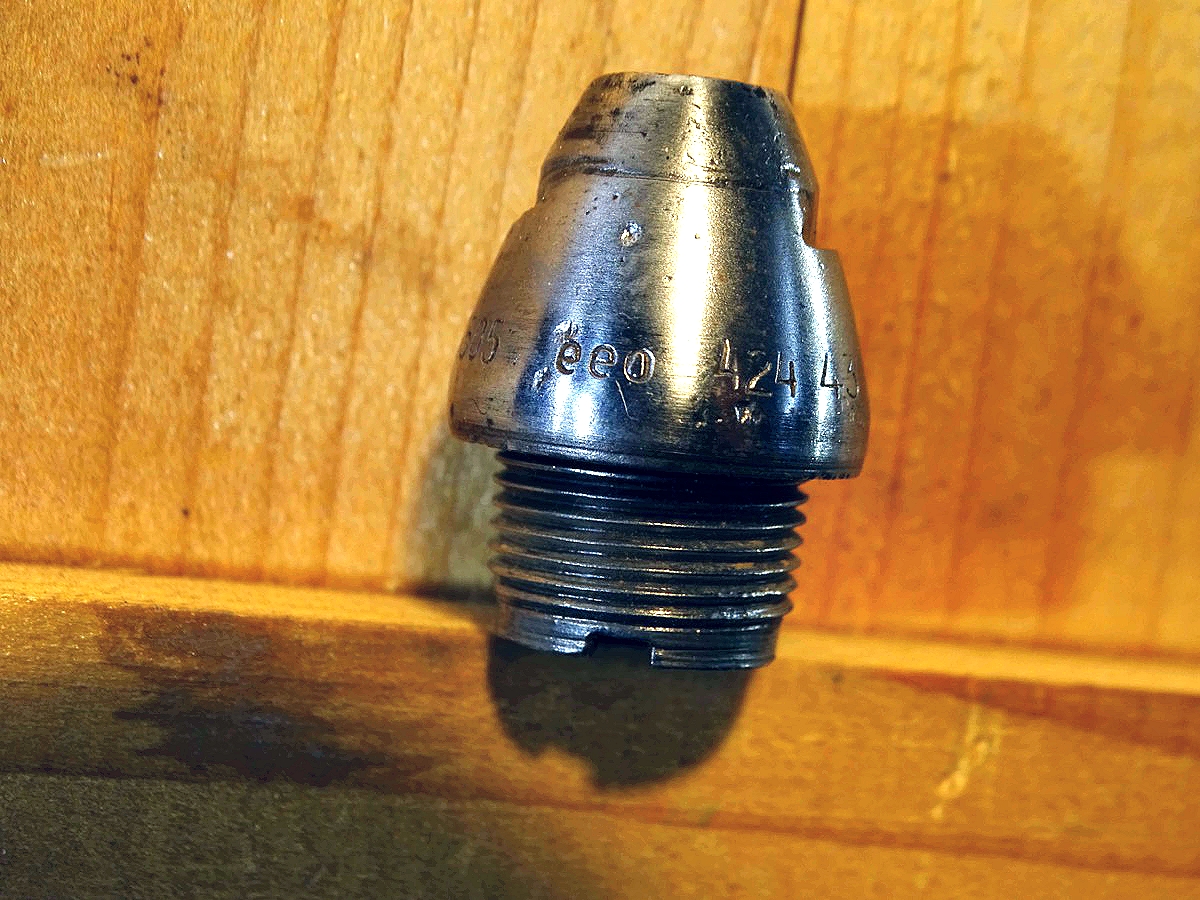 Deko Zünder ZZ 1505, eeo ( DWM Posen ) 1943, für eine Luftwaffen Bord Munition Patrone MG 151/20 Deko Zünder ZZ 1505, eeo ( DWM Posen ) 1943, für eine Luftwaffen Bord Munition Patrone MG 151/20