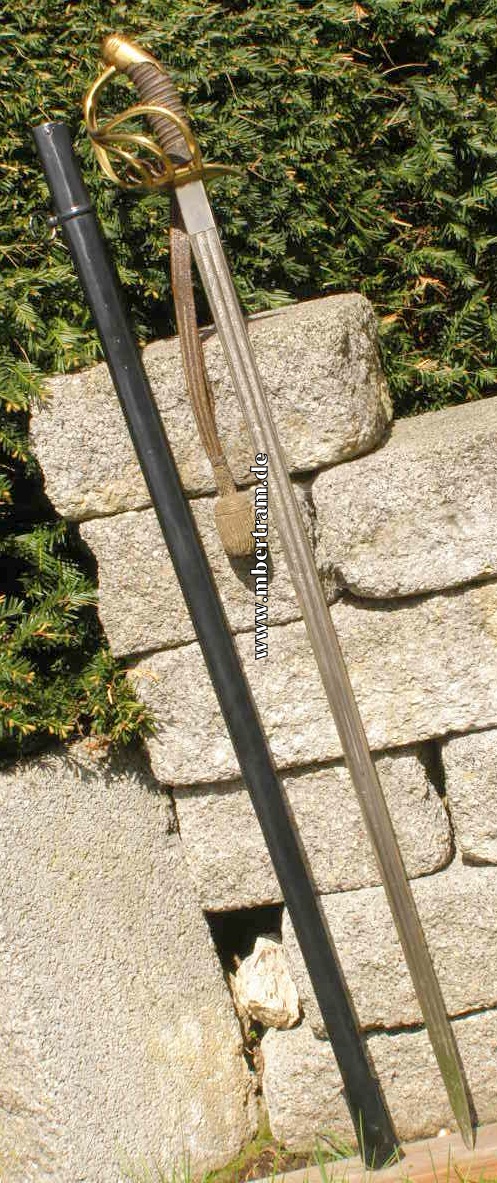 10304-2 Extra-Kürassier-Degen M 1854 -Klingenätzung, Portepee.