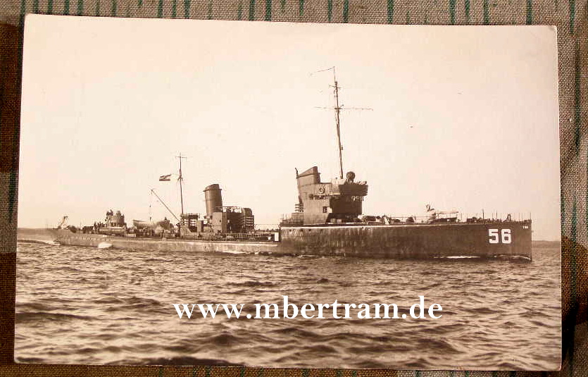 Postkartenfoto "Torpedoboot 56" . Ungelaufen, um 1934
