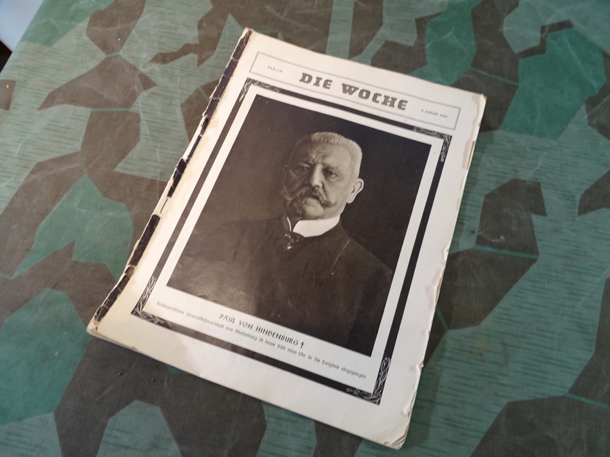 Sonderausgabe der Zeitschrift : Die Woche,  zum Tode von Paul von Hindenburg 