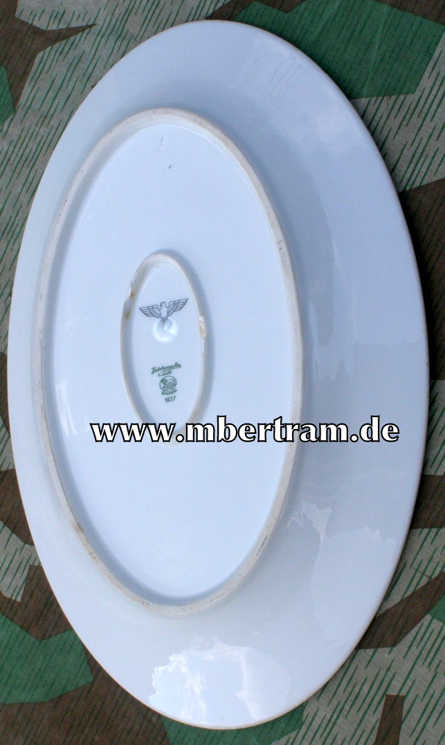 WH Heer, Porzellan Fleischplatte, Hutschenreuther 1937