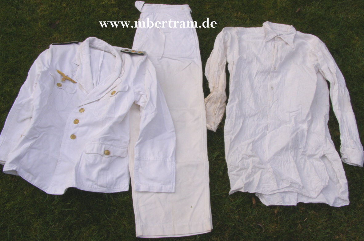KM Weißes Messejakettt Kapitänleutnant, Hemd, Hose