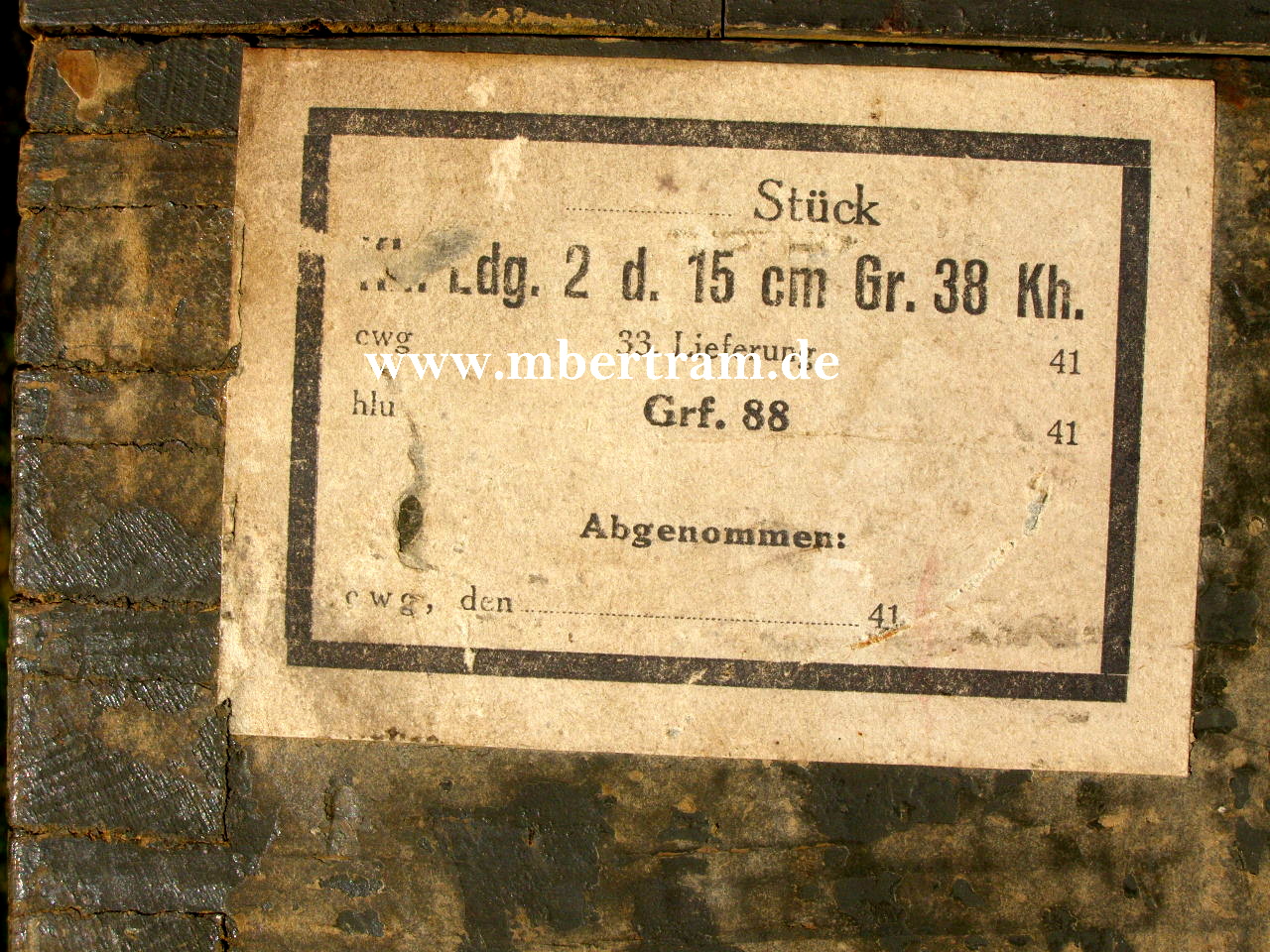 13039-5 Packkiste 10, 4 Packzettel, 1939 für Kampfstoff !! SELTEN !