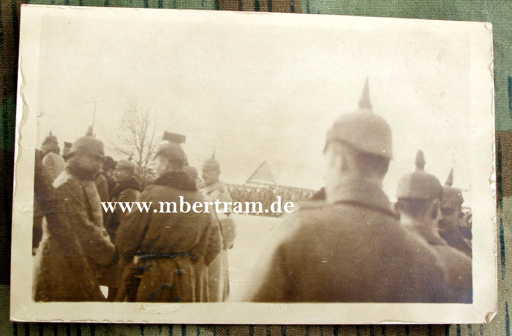 Regimentsbesuch des Kaisers Wilhelm an der Front im Winter