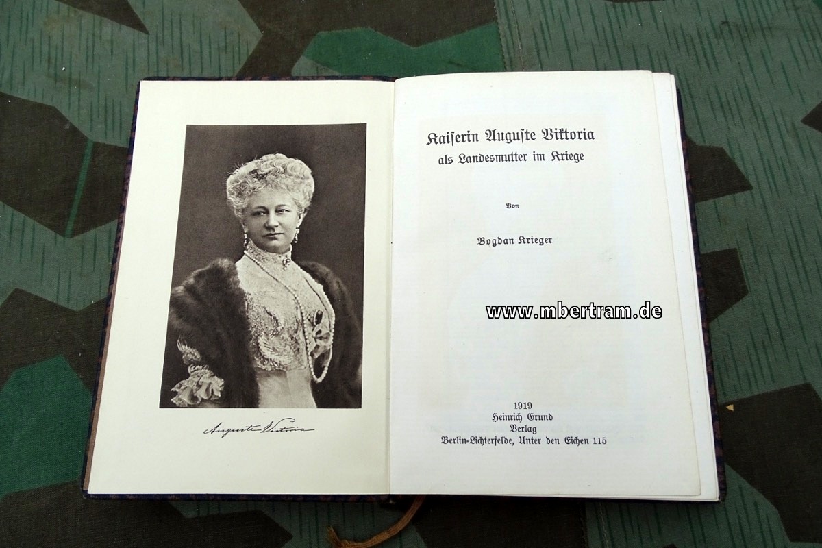 Bogdan Krieger : Kaiserin Auguste Viktoria als Landesmutter im Kriege, 1919