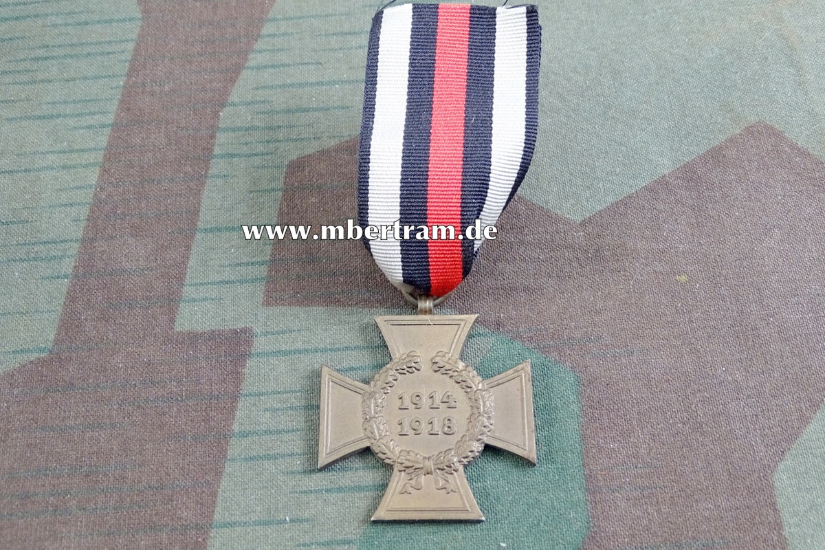 Weltkriegs Ehrenkreuz für Kriegsteilnehmer 1914-1918, mit Band, Hst.: R V 2 5