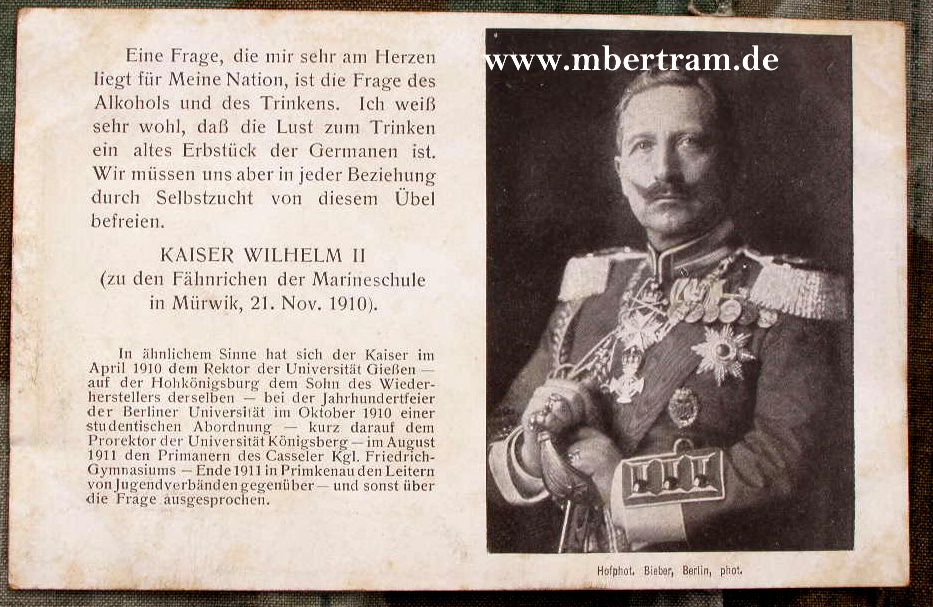 Kaiser Wilhelm, Marineschule Mürwick 1910