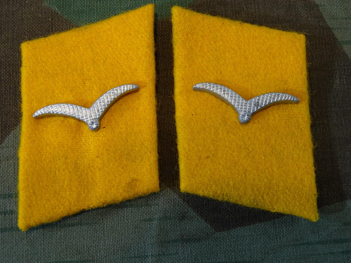 Luftwaffe Paar Kragenspiegel fliegendes Personal und Fallschirmjäger , Rang Flieger
