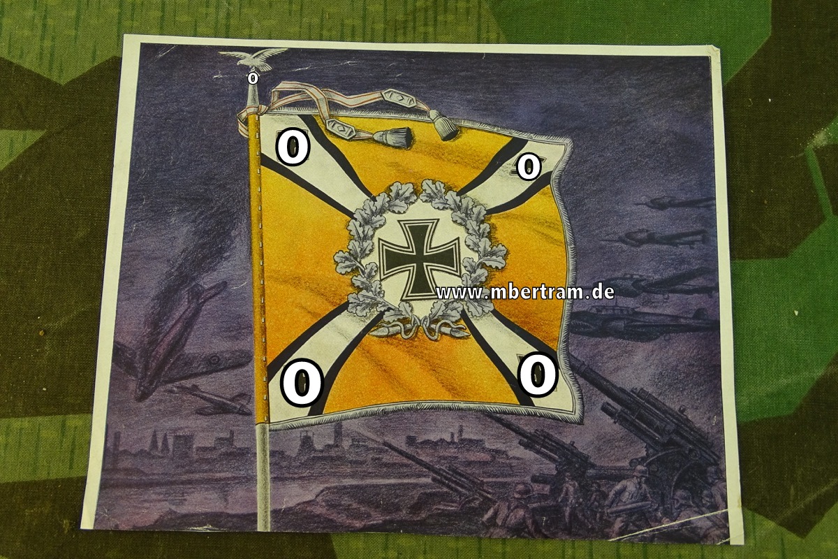 NSKOV-Bilderserie , Bild 10 " Flagge der Luftwaffe " ca. 22,5x18cm