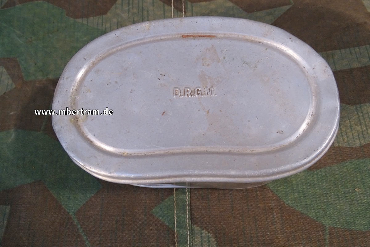 Brotdose, 2. Weltkrieg, Aluminiumblech, DRGM Stempel