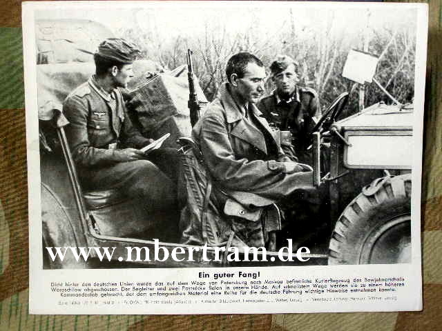 Gefangener aus Kurierflugzeug des Marschalls Woroschlikow