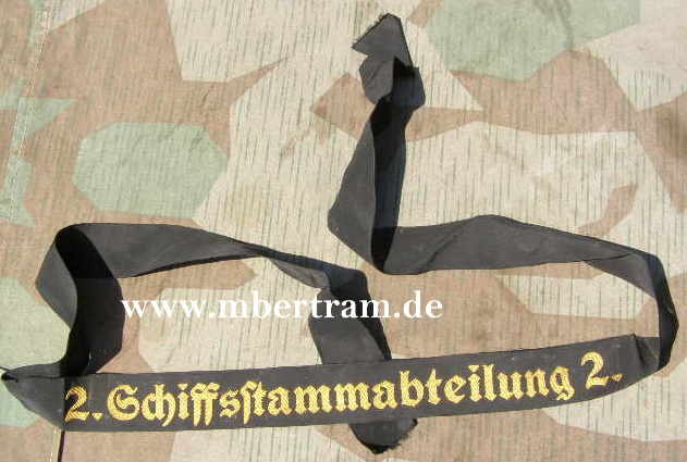Mützenband Kriegsmarine "2. Schiffsstammabteilung 2