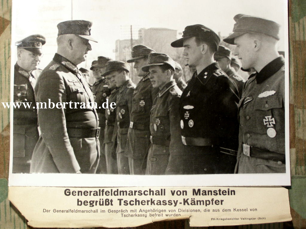 Gen.F.M.v.Manstein, Tscherkassy Kämpfer, SS Pz.Div.Wiking