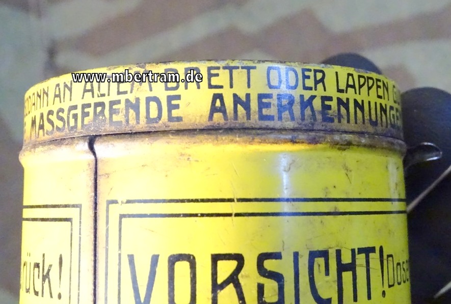 19628-5 Historisches Lederfett um 1914, " Seehund Gumitran Lederschmiere "