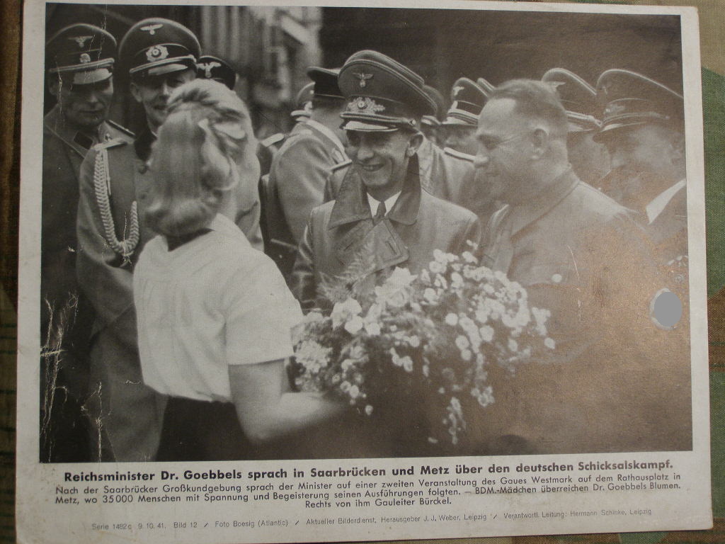 Dr. Göbbels sprach i.Saarbrücken u.Metz, Gaul. Bürckel