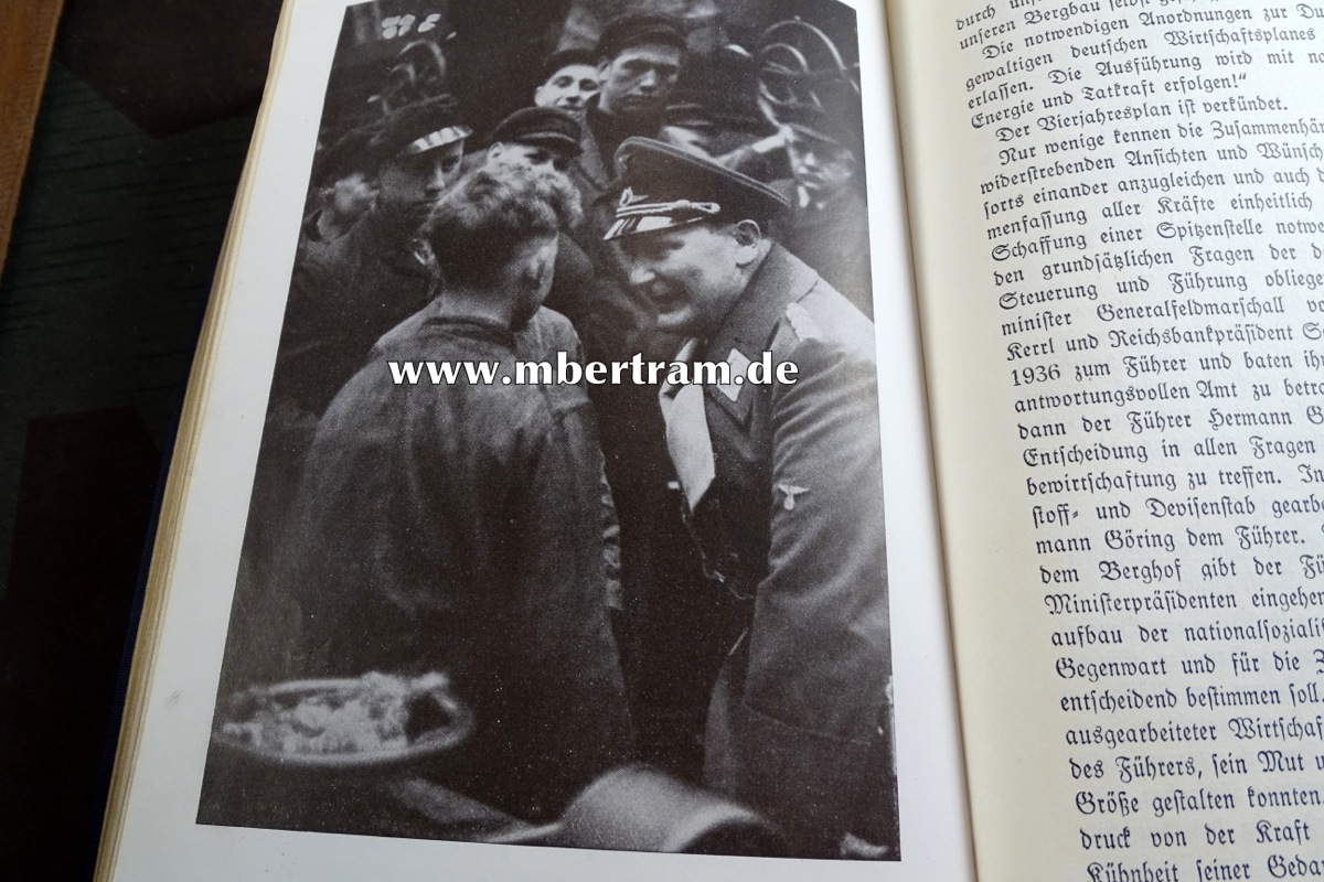 15073-10 Hermann Göring. Werk und Mensch Gritzbach Erich, Schutzeinband, Widmung 1940