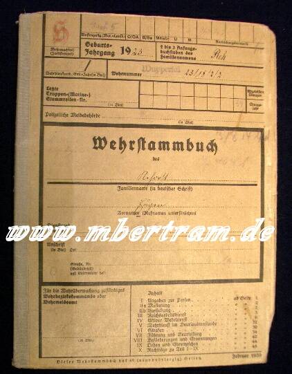 Wehrstammbuch MG Kp. Kubanschild, EK 2, Verw.Abz.schw.