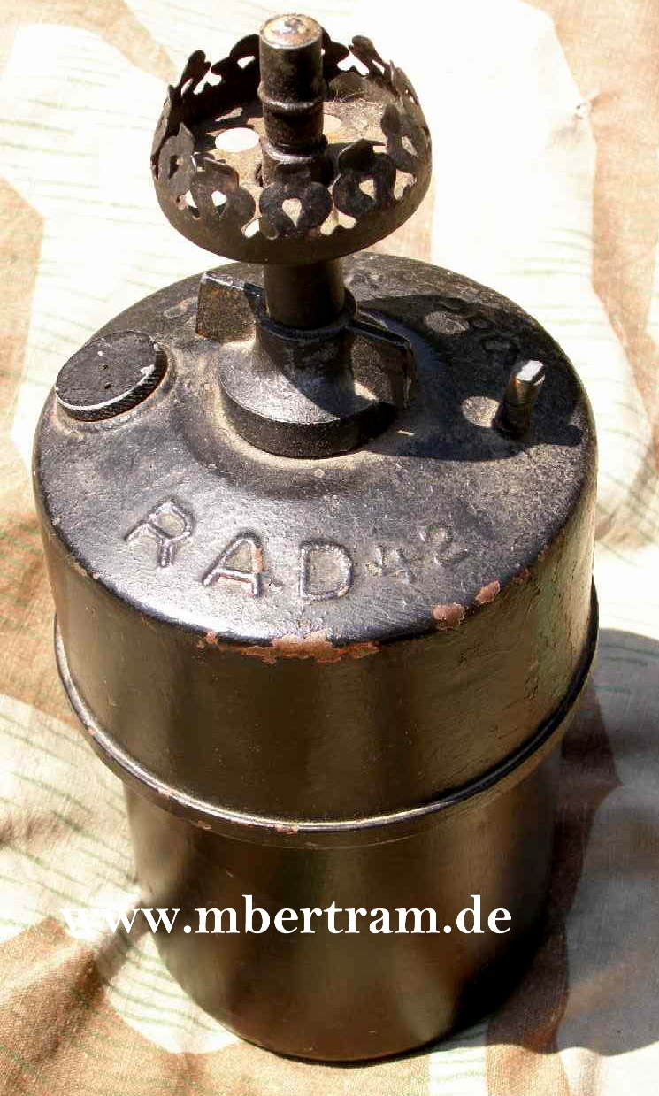 Karbidlampe Reischsarbeitsdienst.1942 "Fa. Daco Neheim"
