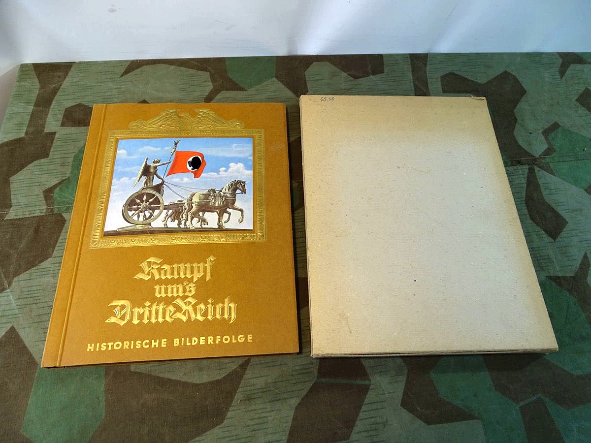 Sammelbilder-Album  Kampf ums Dritte Reich. Seltene Röhm Ausgabe mit Schuber, 