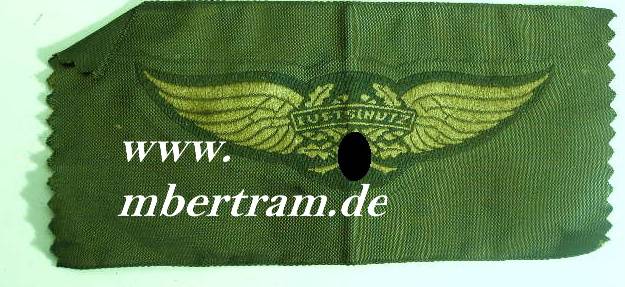 Replik: Luftschutz Wappen. Abmessung ca. 9x3cm.