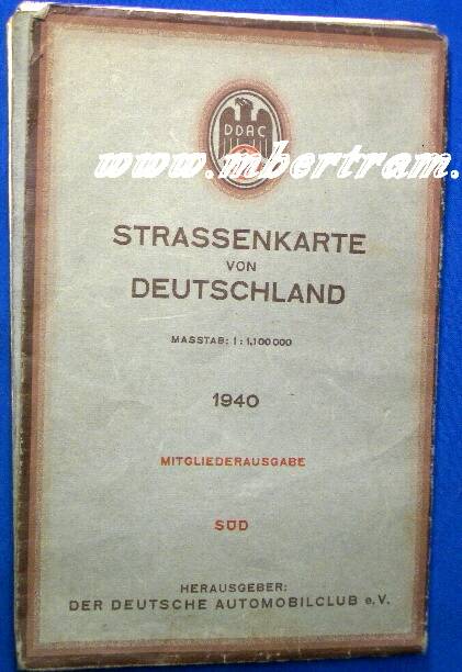 D. Deutsche Automobil Club Strassenkarte Deutschland 1940