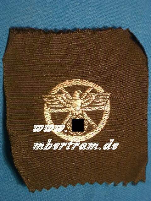 Ärmelraute für Kraftfahrer , Metallfaden gewebt. 2. Modell