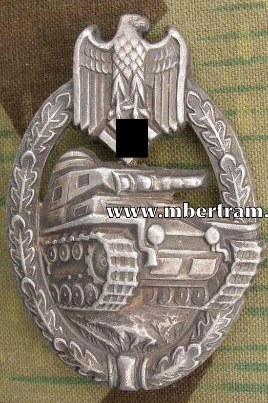 Panzerkampfabzeichen in Bronze,  Feinzink, hohle Ausführung