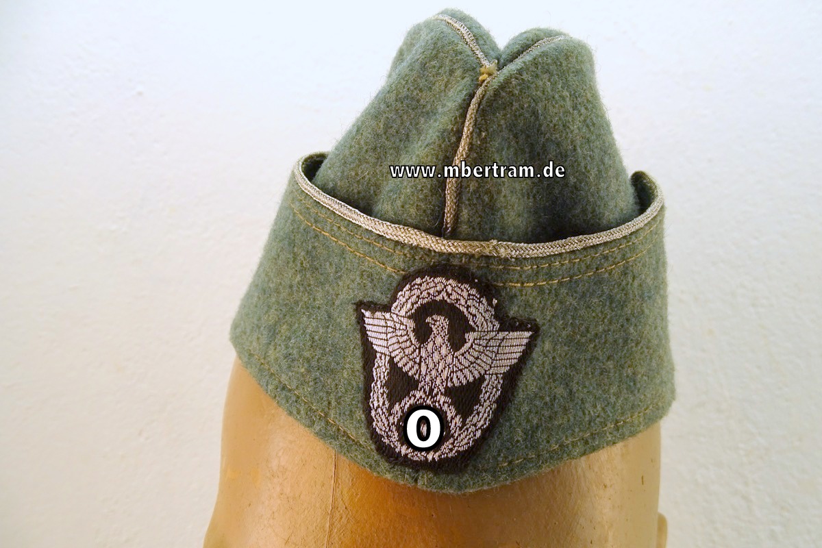 Dienstmütze "Schiffchen" für Offiziere / Führer der Schutzpolizei mit Effekten