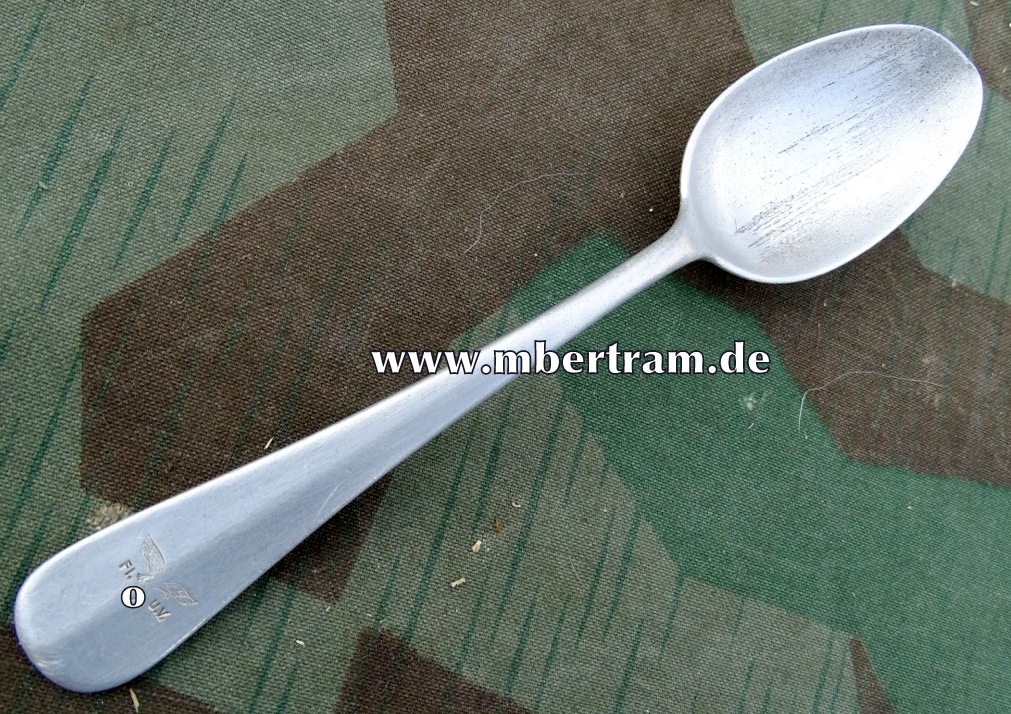 Luftwaffe Kaffeelöffel, Alu, Adler, Fl.U.V , Hersteller 1939