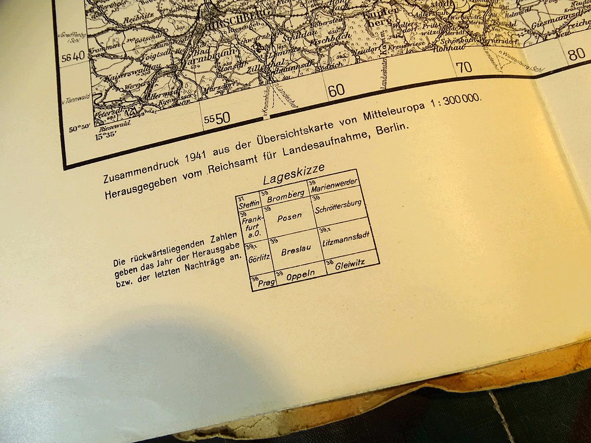 "Reichskarte Reichsgau Wartheland 1941" großer Reichsadler auf Front "Reichskarte Reichsgau Wartheland 1941" großer Reichsadler auf Front