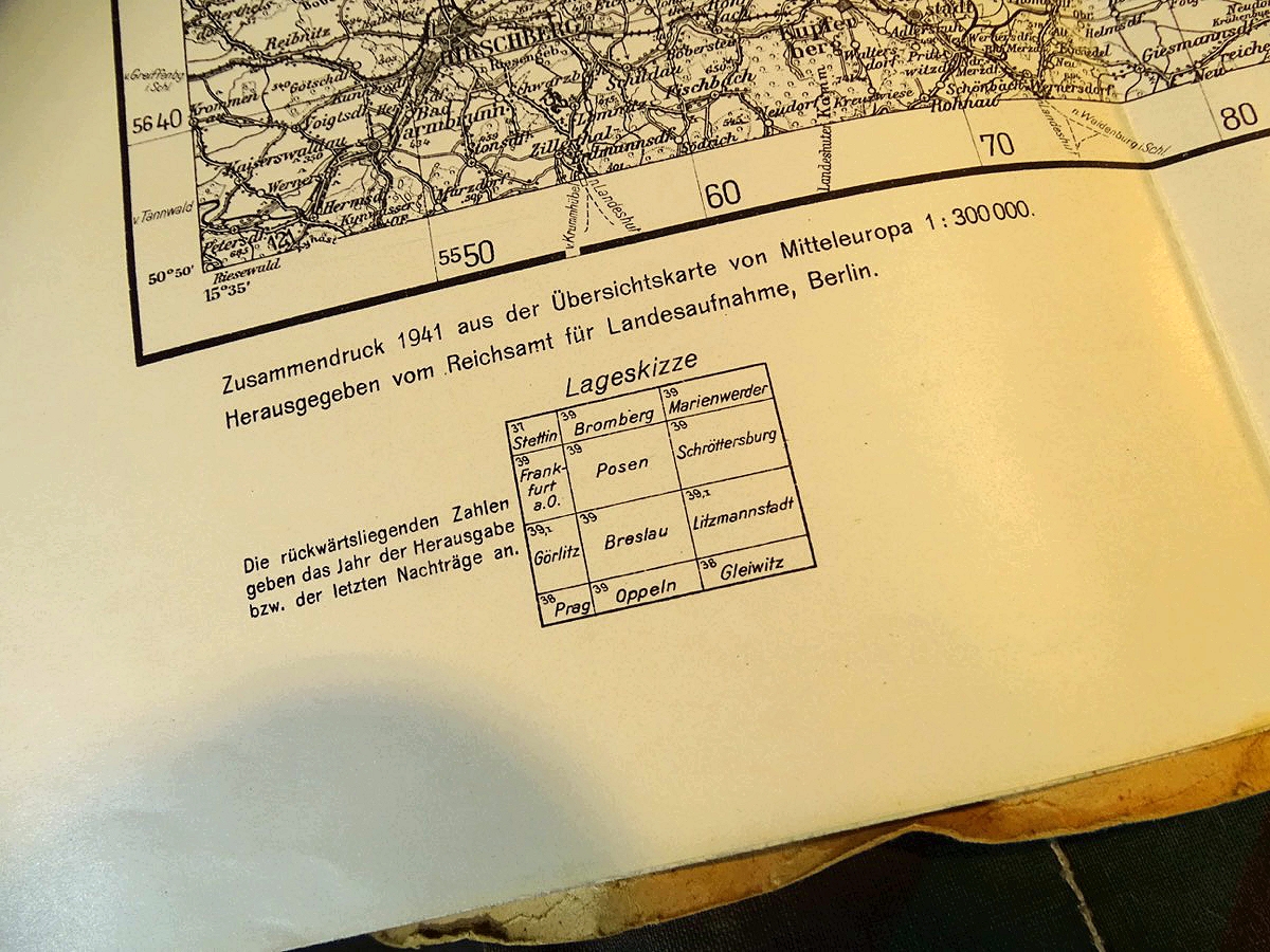 "Reichskarte Reichsgau Wartheland 1941" großer Reichsadler auf Front 