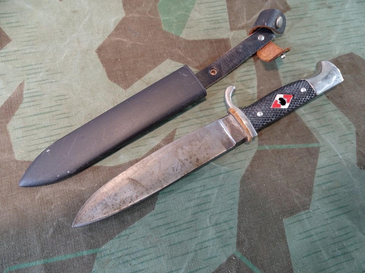 Replik : HJ Messer / HJ Dolch mit Griffemblem. Robert Klaas Solingen 