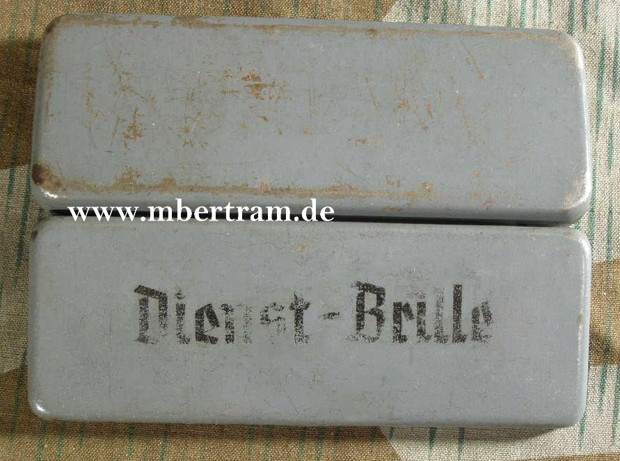 Waffen SS/Wehrmacht Blechetui für Dienstbrille