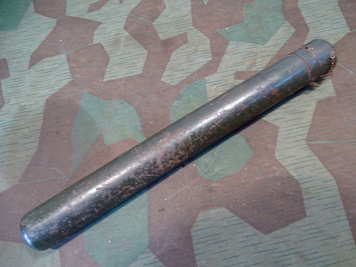 Metallrohr ( für Ersatzfeder? Waffen Zubehör ? ) , Britisch, Case ST No 2, MK I, O.S.15025. B.E.L.Td