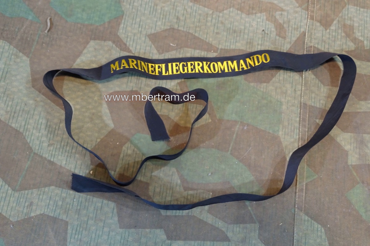Bundesmarine Mützenband " Marinefliegerkommando",  ca. 148,5cm