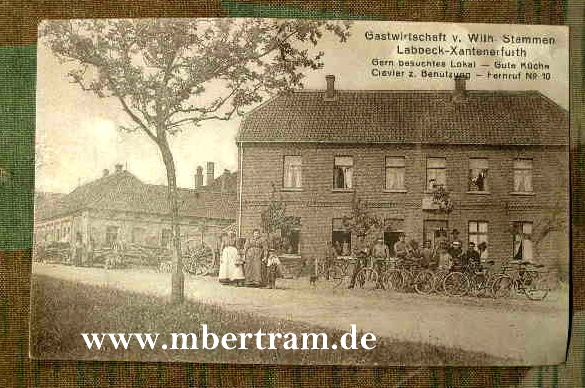 Feldpostkarte Gastwirtschaft von W. Stammen, 1916