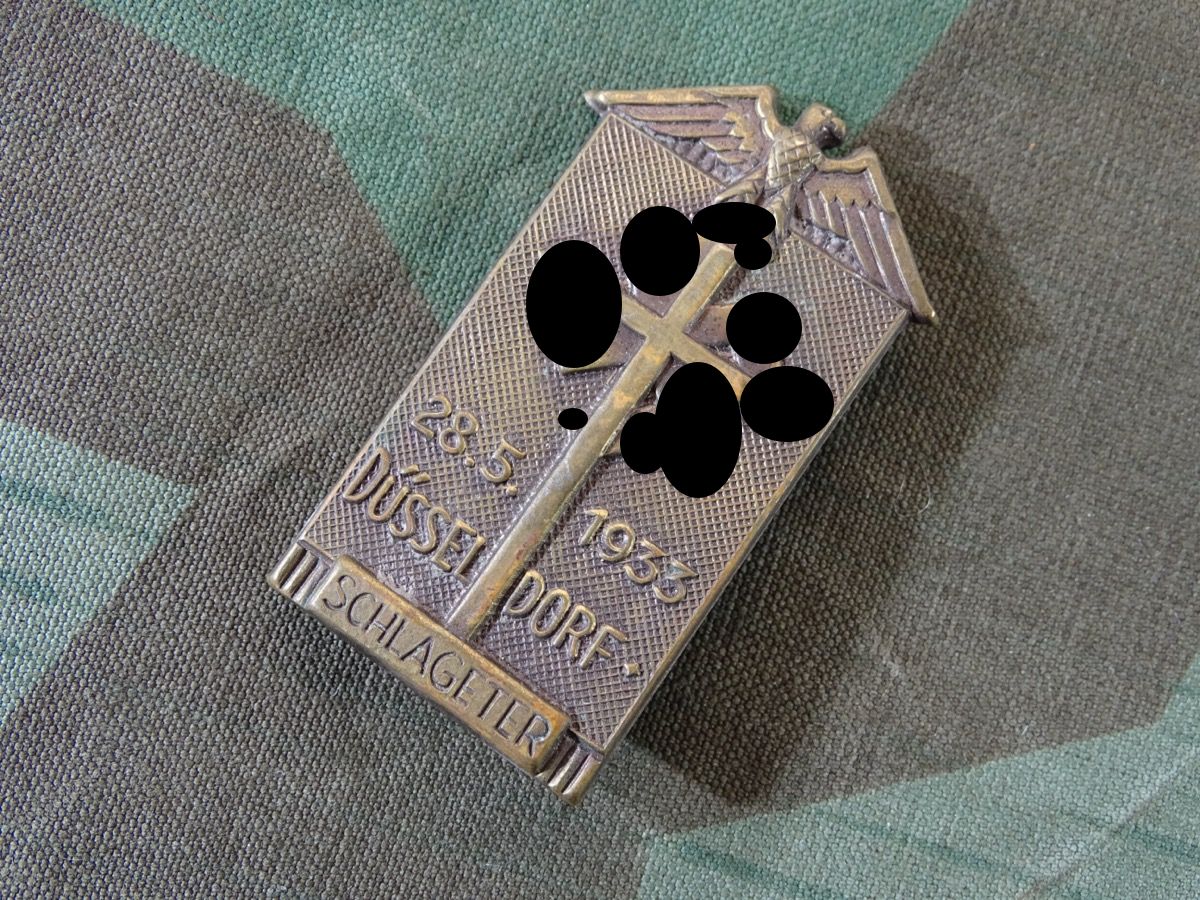 Treffabzeichen: "HJ Gebiets Jugend Tag Düsseldorf -Schlageter-28.5.1933"