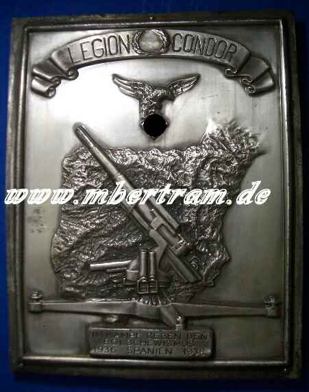 Tafel: Spanienfeldzug der Legion Condor in Spanien, 36-1938