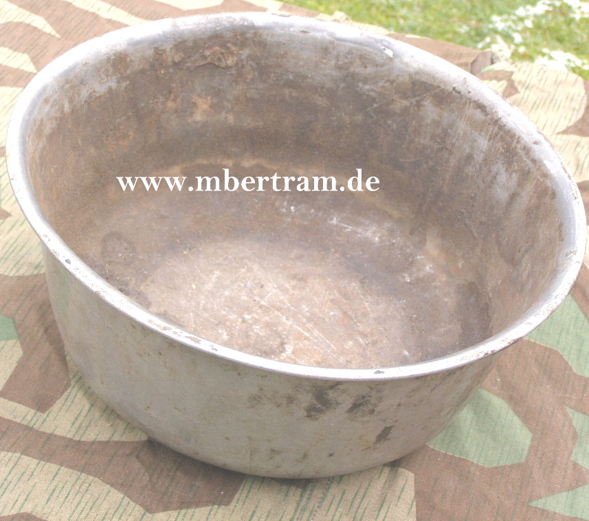 WH Waschschüssel, ca. 35cm, Alu mit Adler, und 1942.