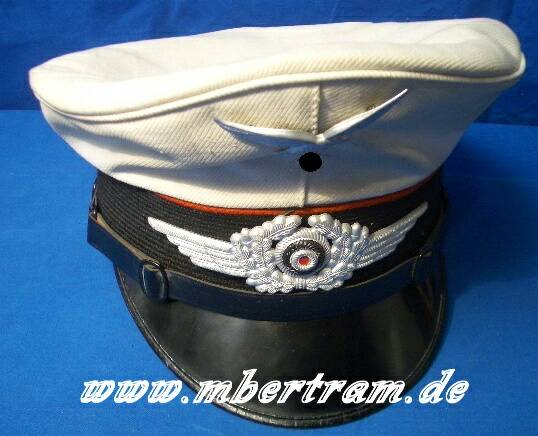 Luftwaffe weiße Sommerschirmmütze Mannschaft Artillerie