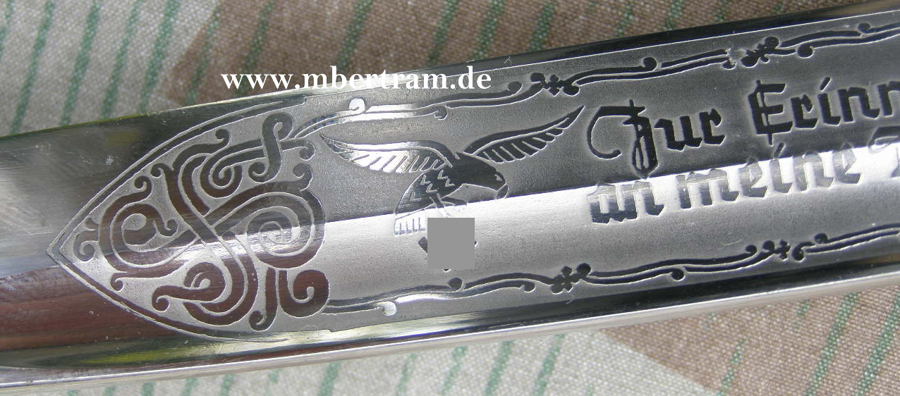 10050-10 Luftwaffen Extra Seitengewehr KS 98, Ätzung, Hst.: R. Klaas