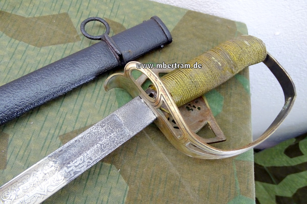 Klinge u Scheide KD 89, Ätzung " Westf. Husaren Rgt. No.11"