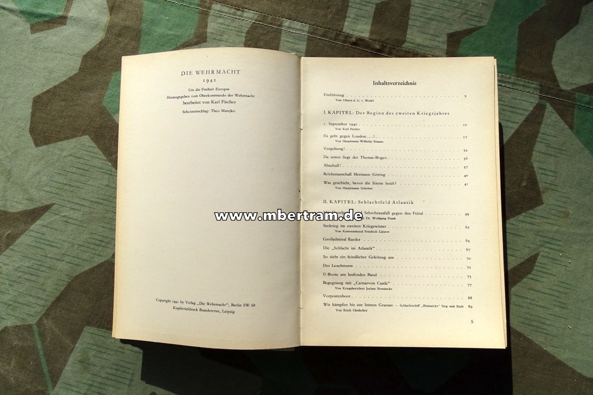 15376-7 Die Wehrmacht 1941, " Um die Freiheit Europas " mit buntem Schutzeinband