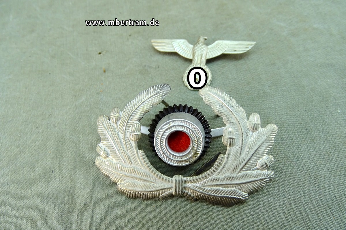 Wehrmacht Heer Mützenadler und Kokarde mit Eichenlaub 1. Form um 1933, Selten