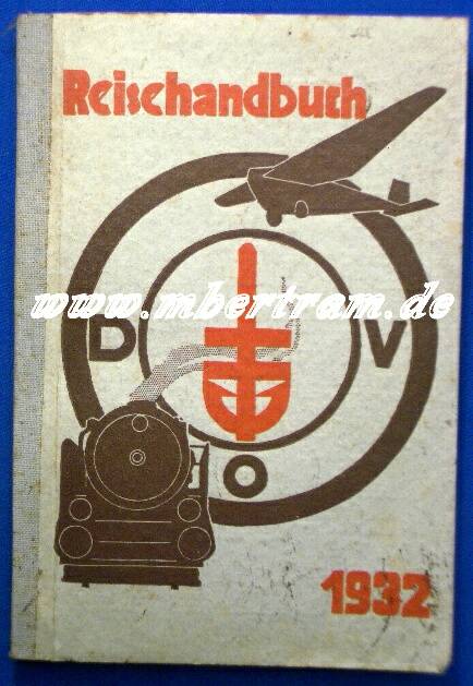 Reisehandbuch 1932, Deutscher Offiziers Verein. 30 Seiten.