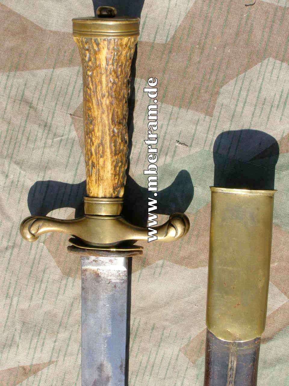 Langer deutscher Hirschfänger um 1890
